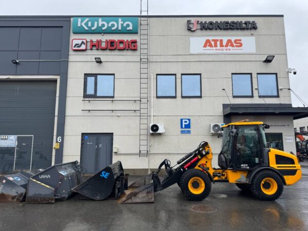 JCB 407 SV RUNSAASTI LISÄVARUSTEITA