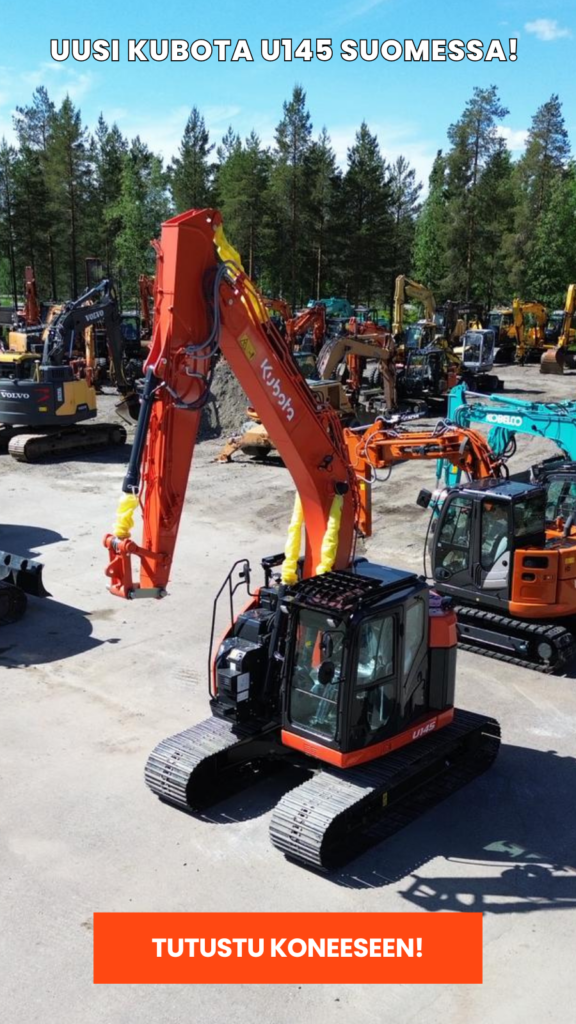 Uutuus Suomessa Kubota U145. Tutustu koneeseen!